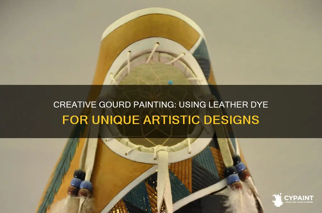 how to paint gourds with leather dye
