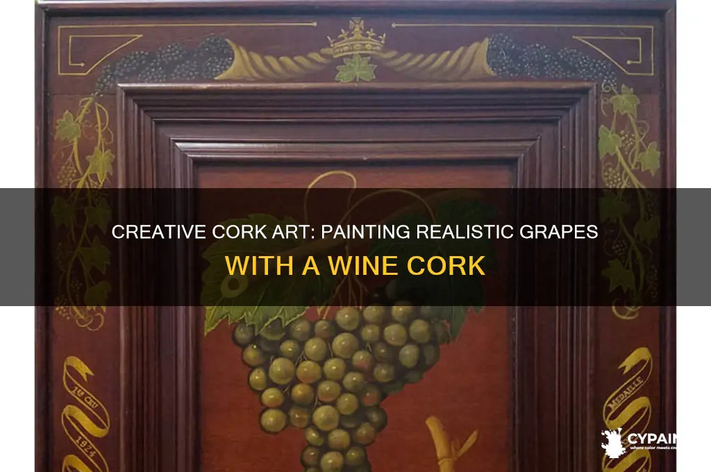 how to paint grapes with a wine cork