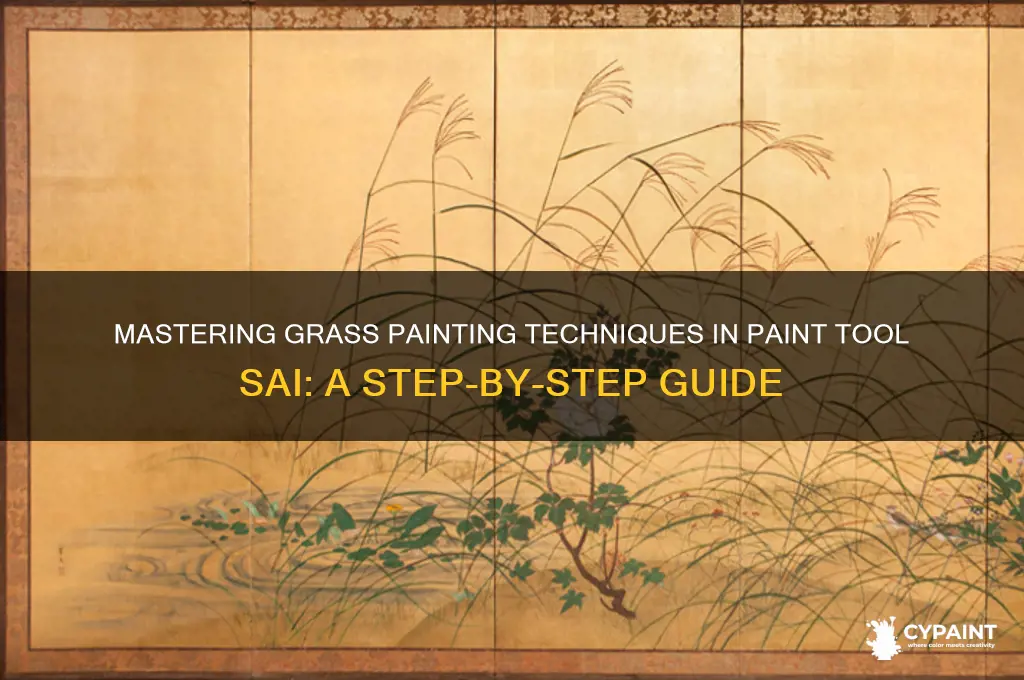 how to paint grass in paint tool sai