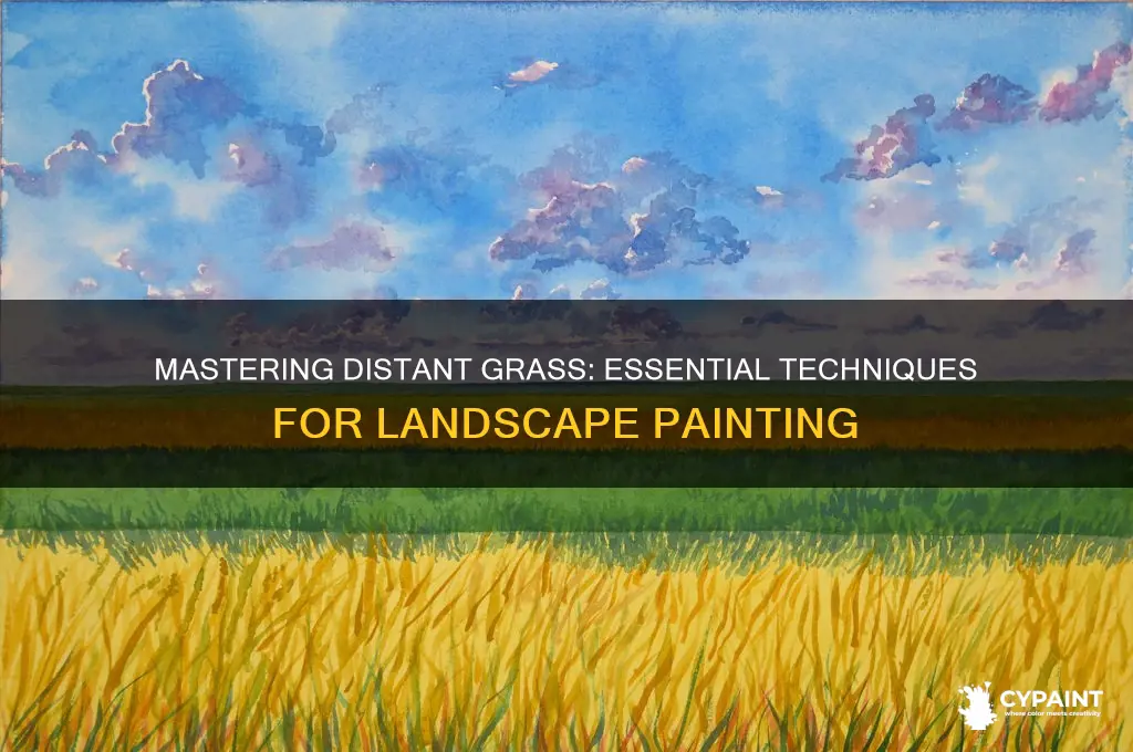 how to paint grass in the distance