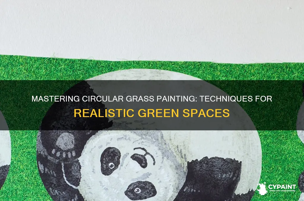 how to paint grass on a circular space