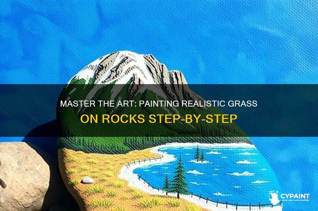 how to paint grass on a rock