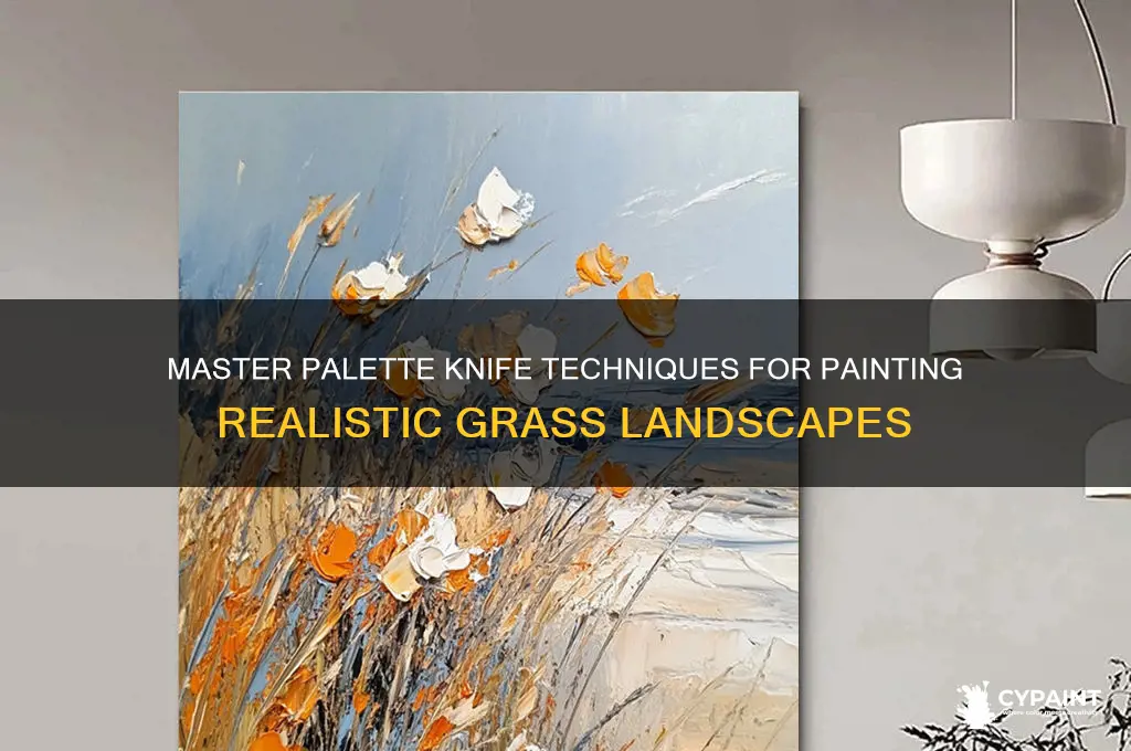 how to paint grass with a palette knife