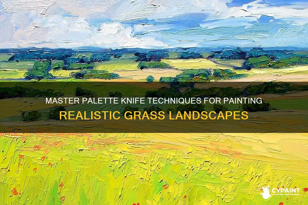 how to paint grass with palette knife