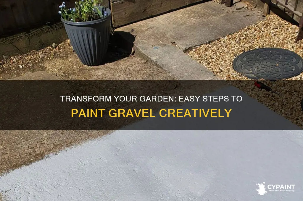 how to paint gravel in my garden