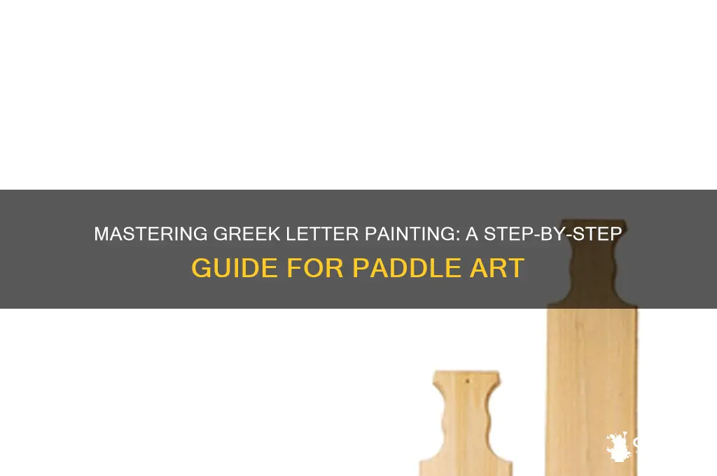 how to paint greek letters on a paddle