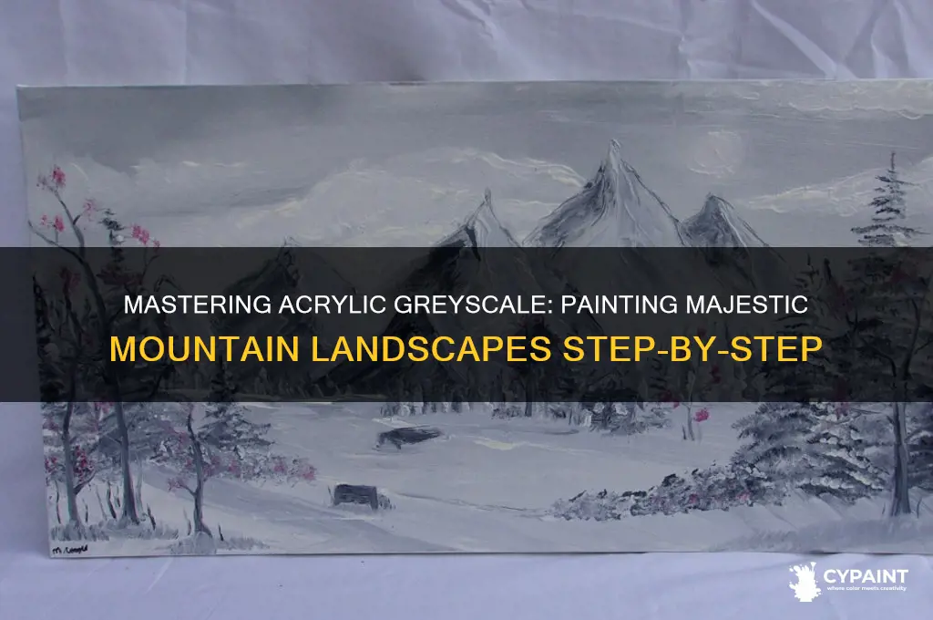 how to paint greyscale mountain in acryli