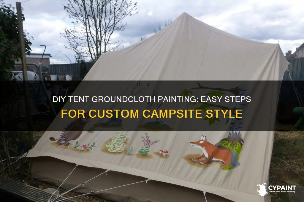 how to paint groundcloth for a tent