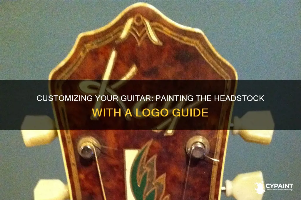 how to paint guitar headstock with logo