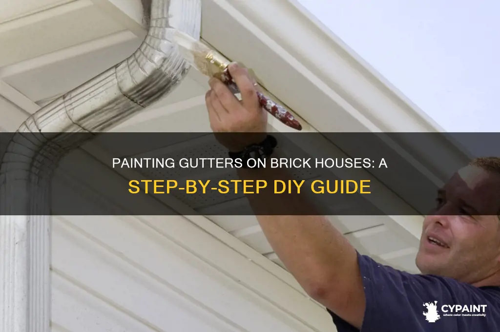 how to paint gutters on brick hoyse