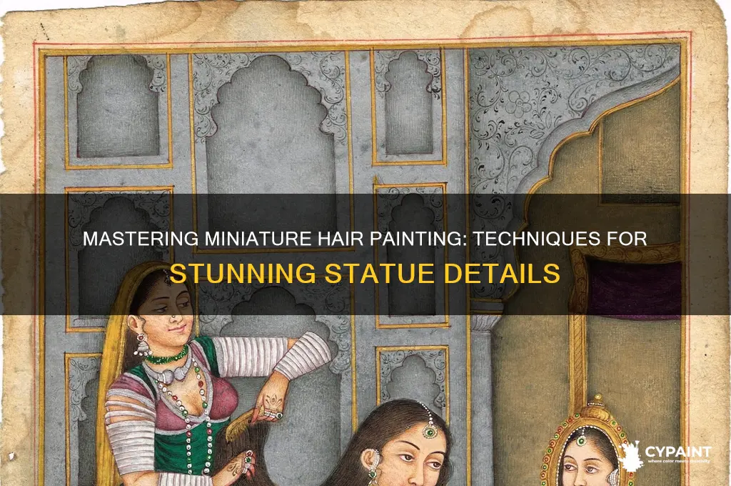 how to paint hair on a stature