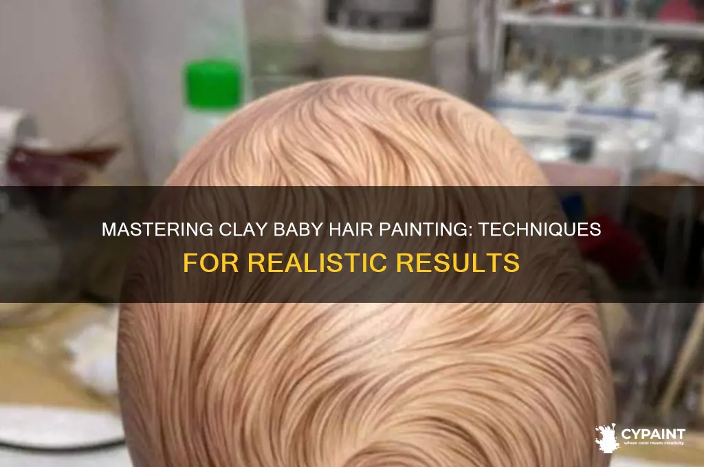 how to paint hair on clay baby