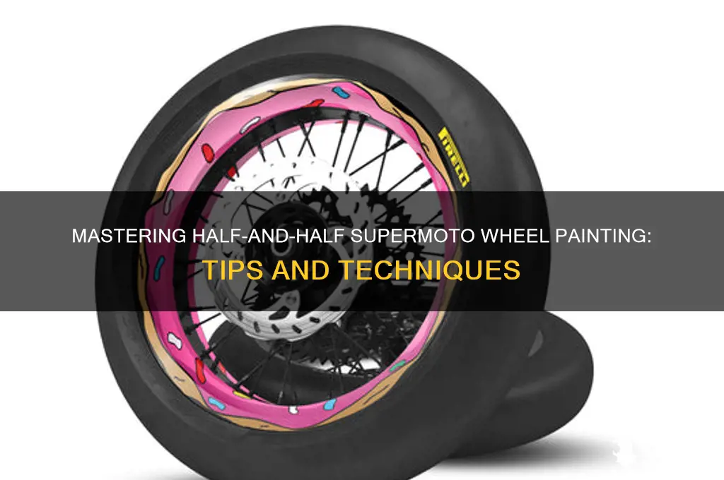 how to paint half and half supermoto wheels