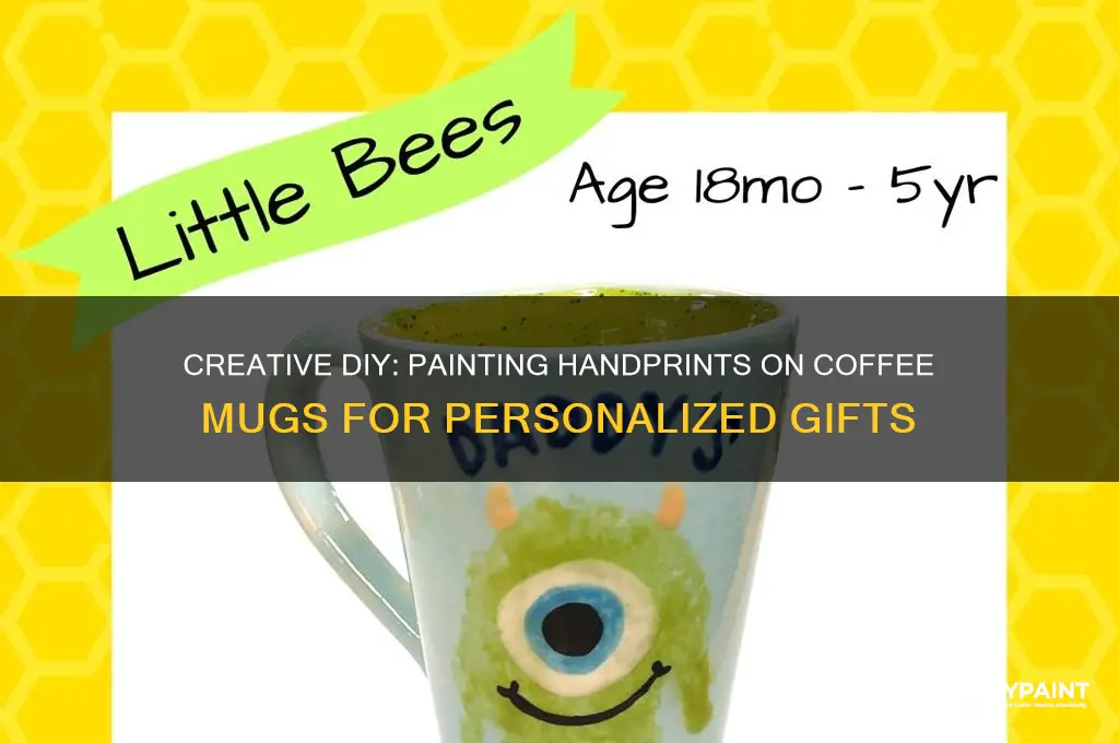 how to paint handprints on a coffee mug