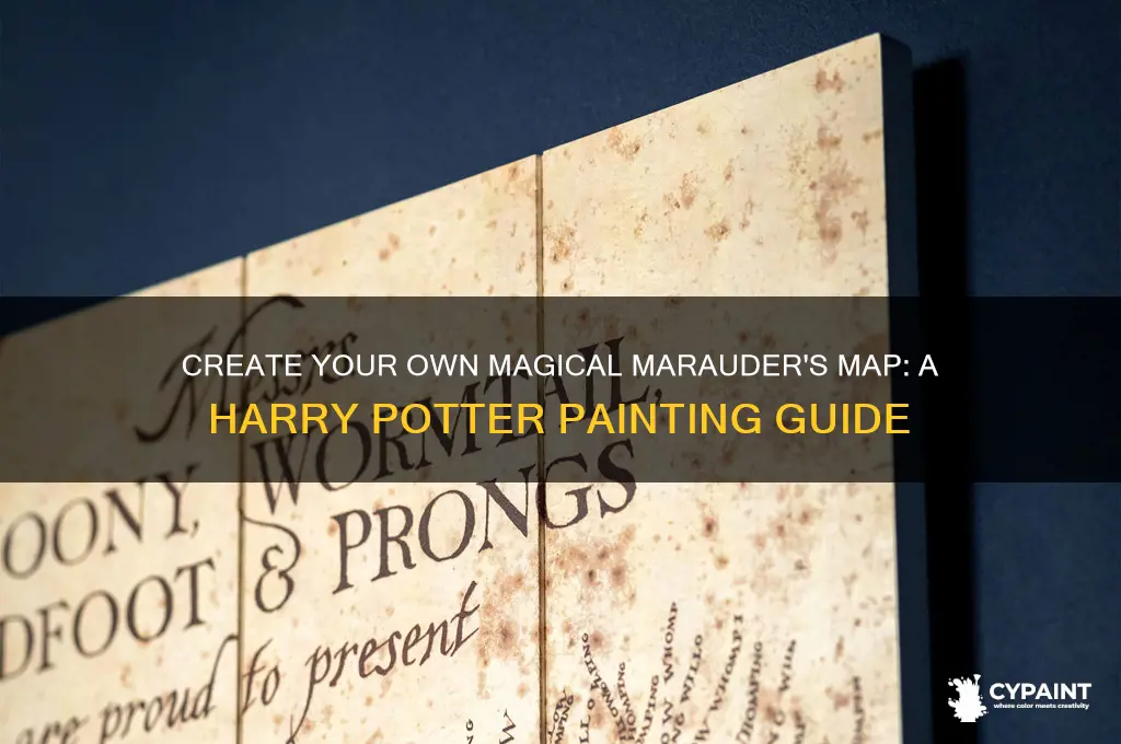 how to paint harry potters marauders map