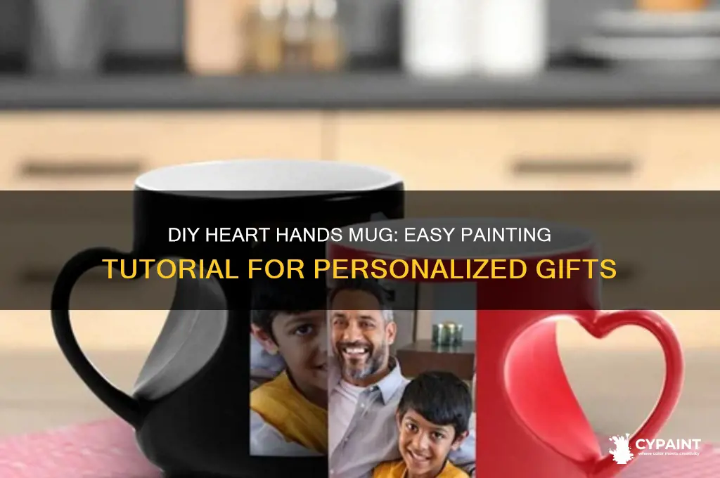 how to paint heart hands on a mug