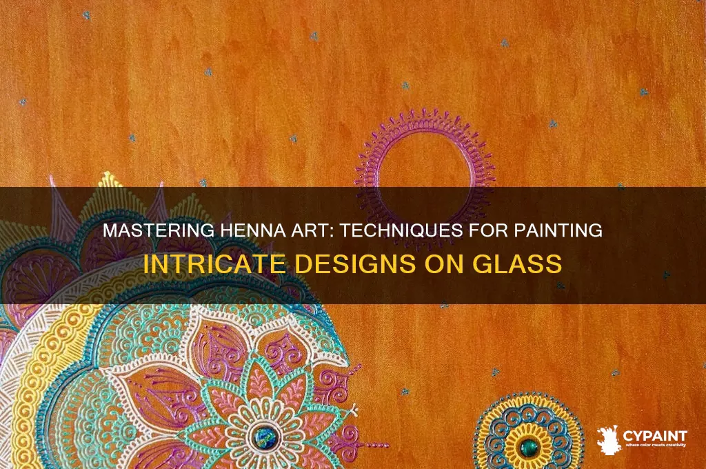 how to paint henna designs on glass