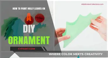 Hand-painting Holly Leaves on DIY Ornaments