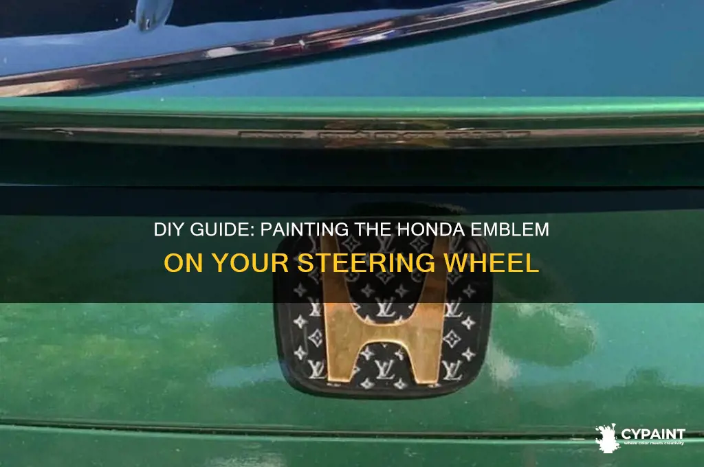 how to paint honda emblem on steering wheel
