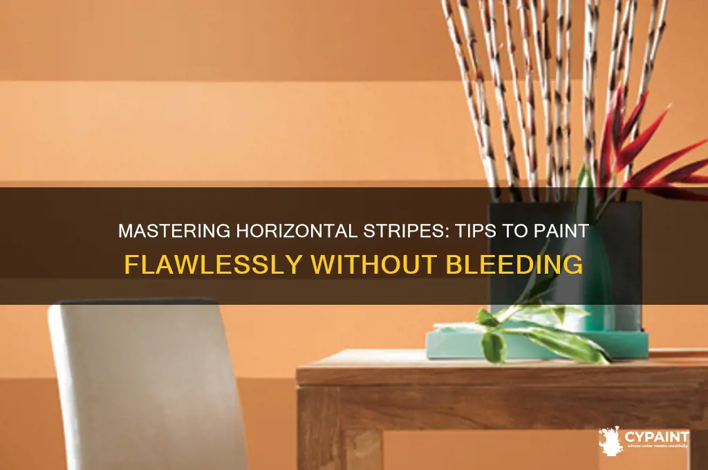 how to paint horizontal stripes without bleeding