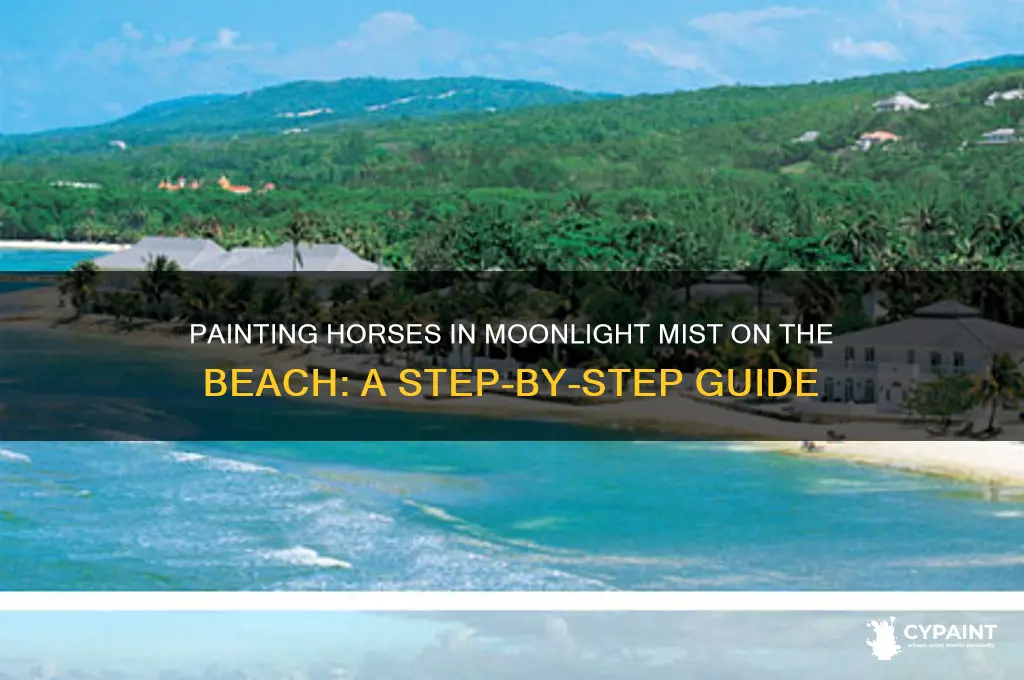 how to paint horses moonlight mist beach
