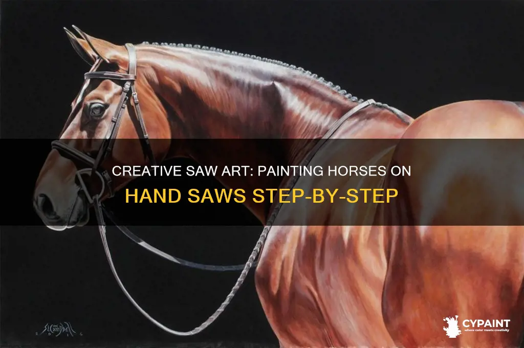 how to paint horses on a hand saw