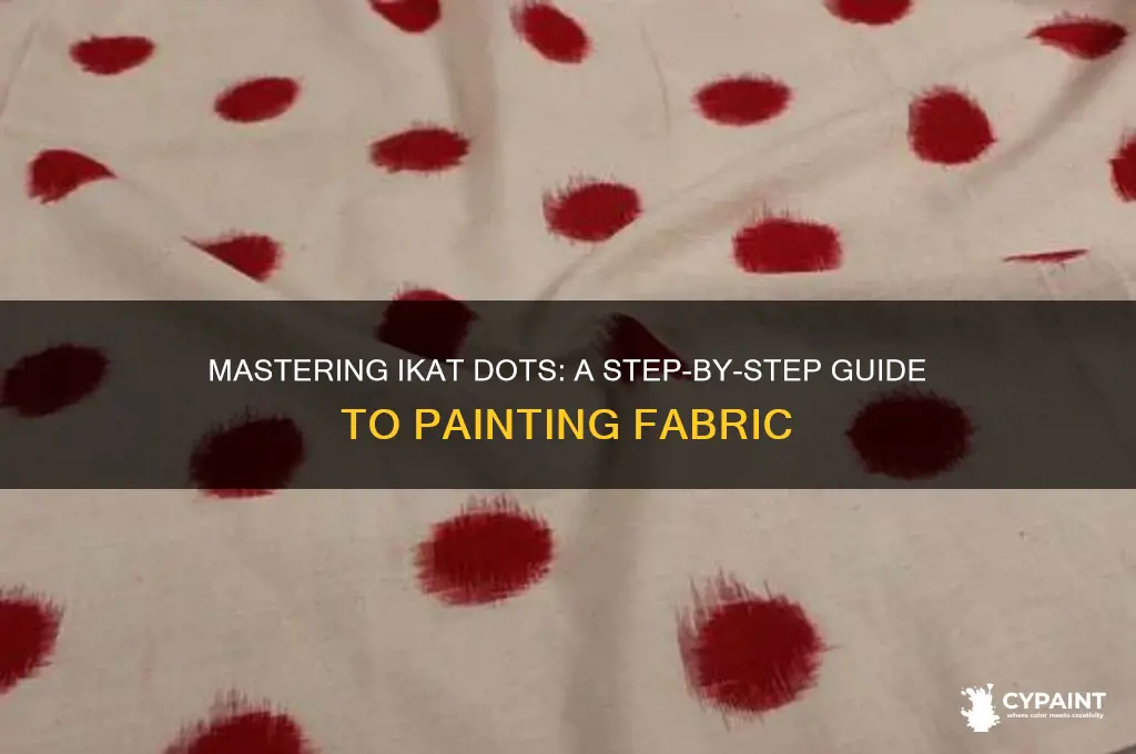 how to paint ikat dots on material