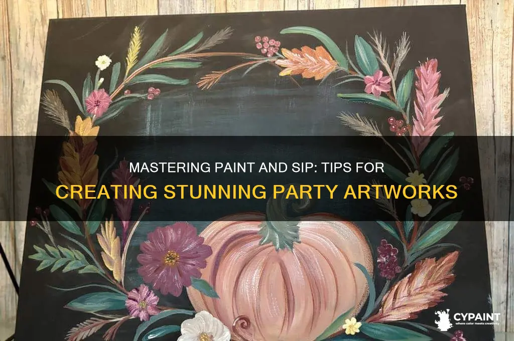 how to paint image for a paint and sip party
