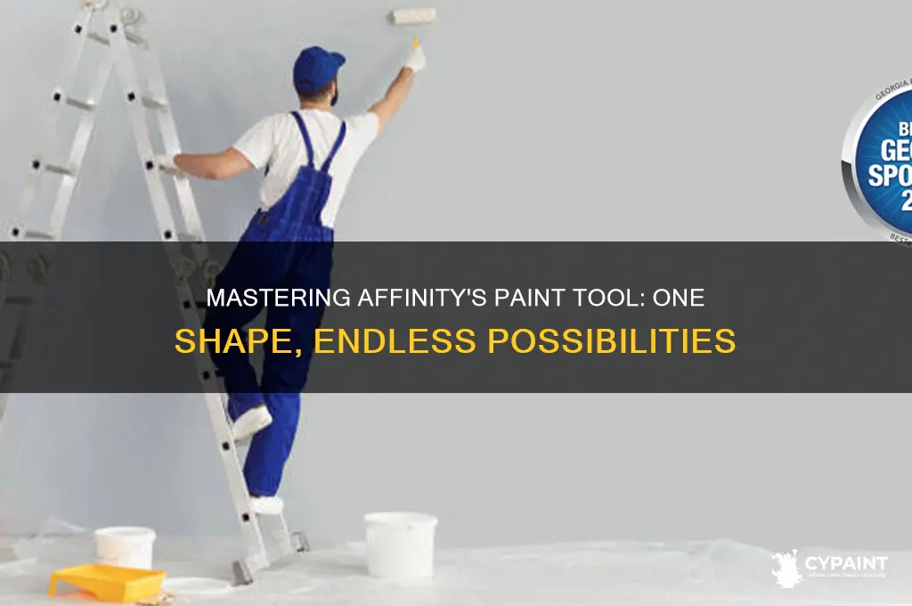 how to paint in only one shape in affinty