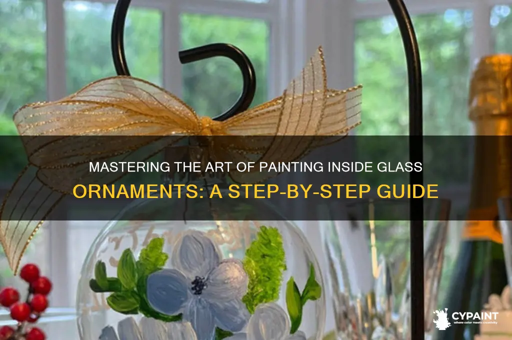 how to paint in the inside of a glass ornament