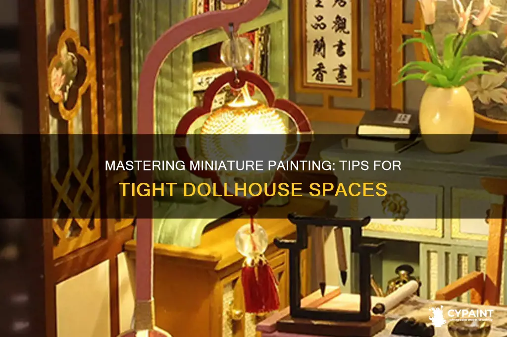 how to paint in tight areas of dollhouse