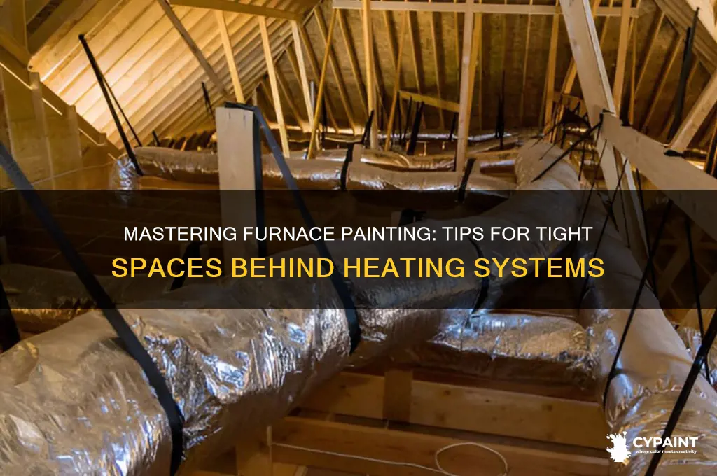 how to paint in tight spaces behind furnace