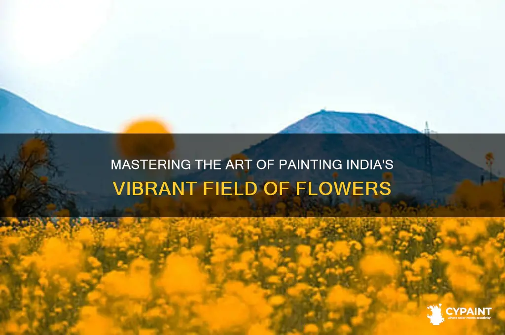 how to paint india field of flowers