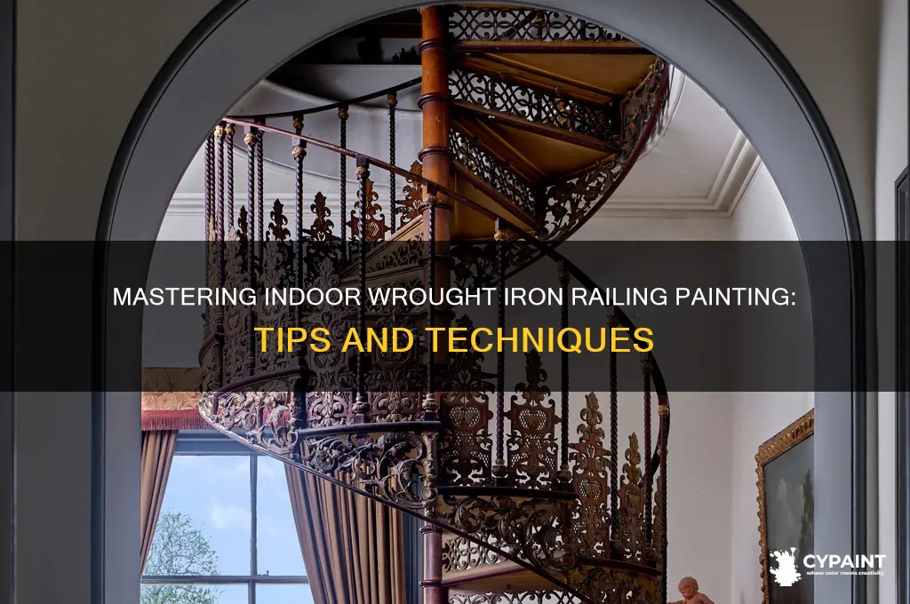 how to paint indoor wrought iron railings