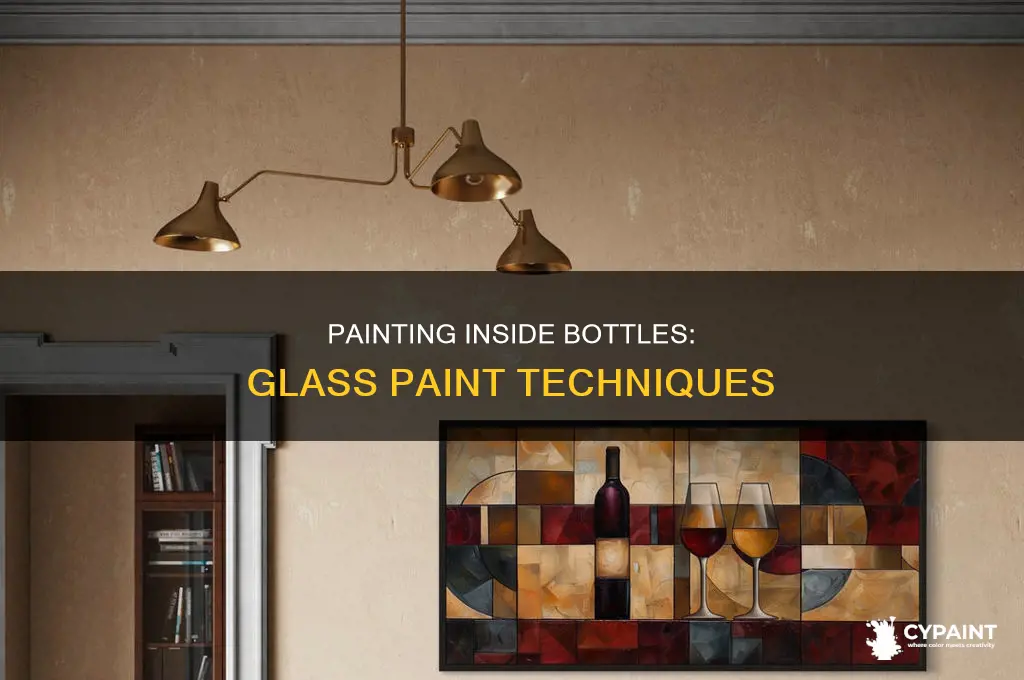 how to paint inside a bottle with glass paint