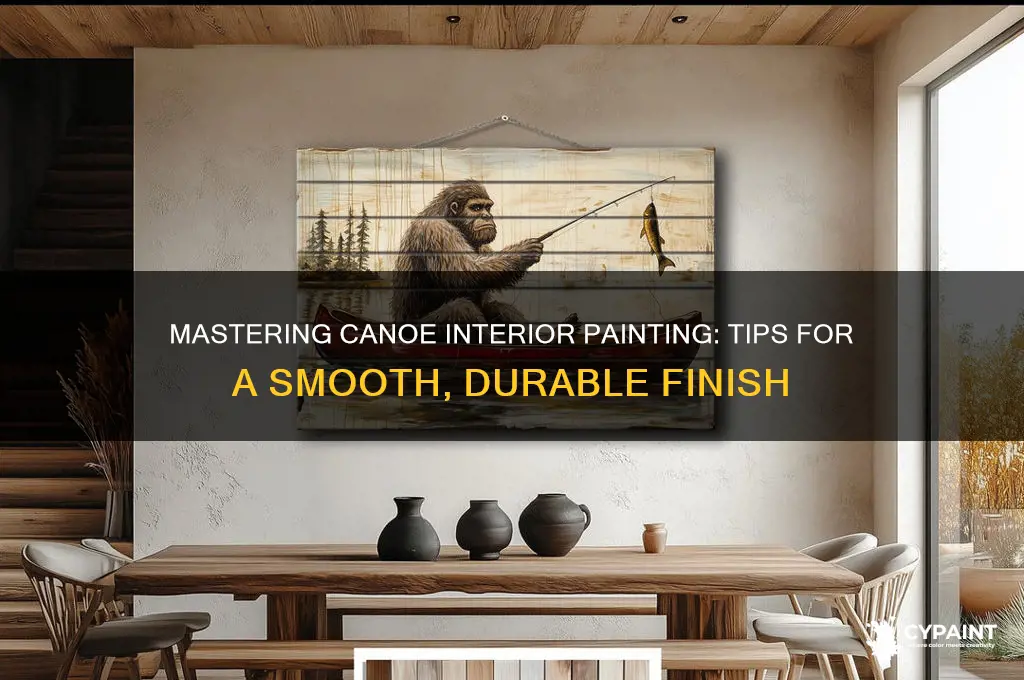 how to paint inside of a canoe