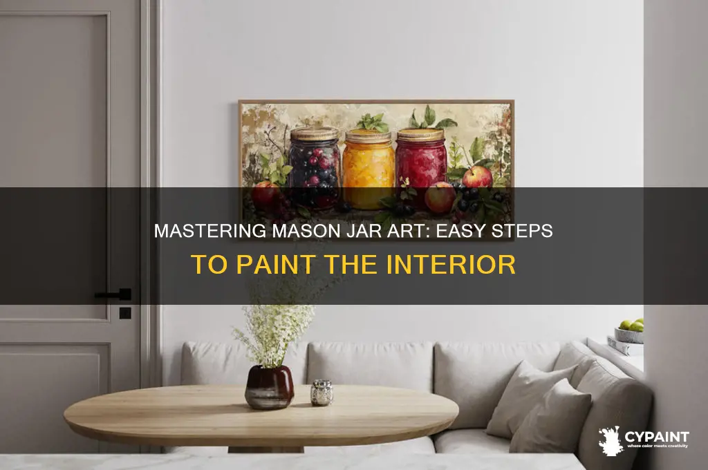 how to paint inside of a mason jar