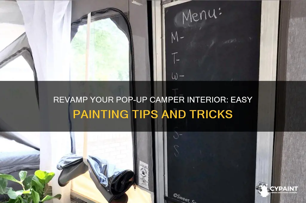 how to paint inside of pop up camper