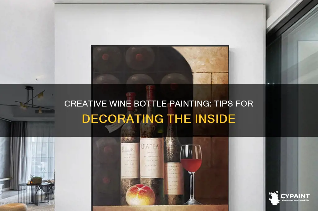 how to paint inside of wine bottles