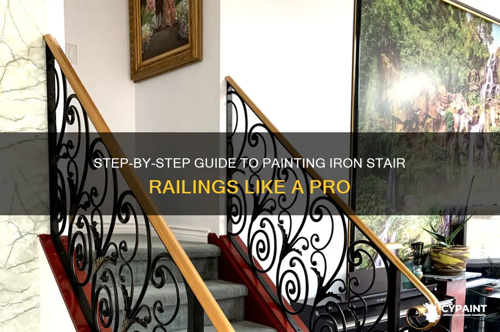 how to paint iron railings on stairs