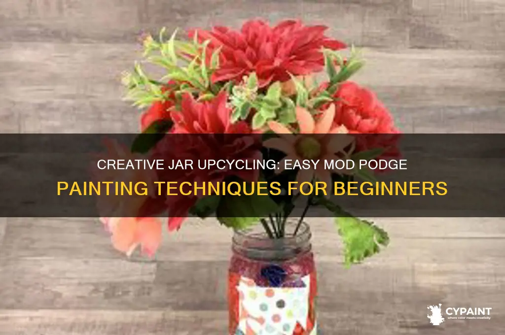 how to paint jars with mod podge