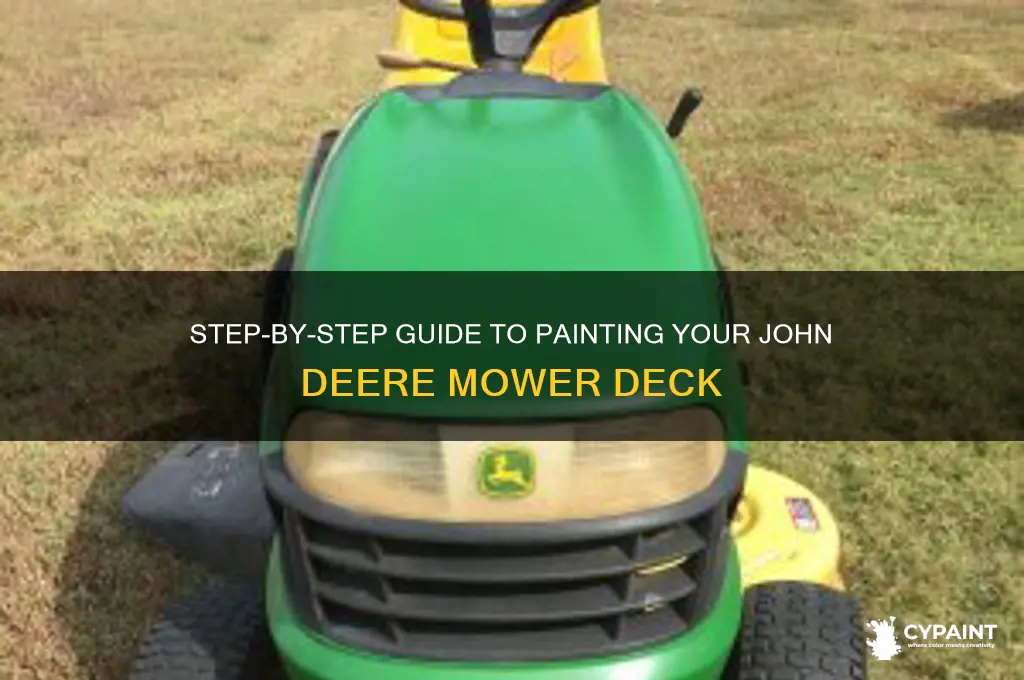 how to paint john deere mower deck