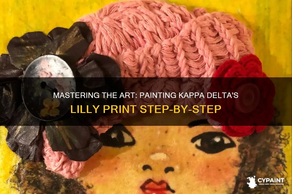 how to paint kappa delta lilly print