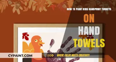 Handprint Turkeys: Painting Kids' Crafts on Hand Towels