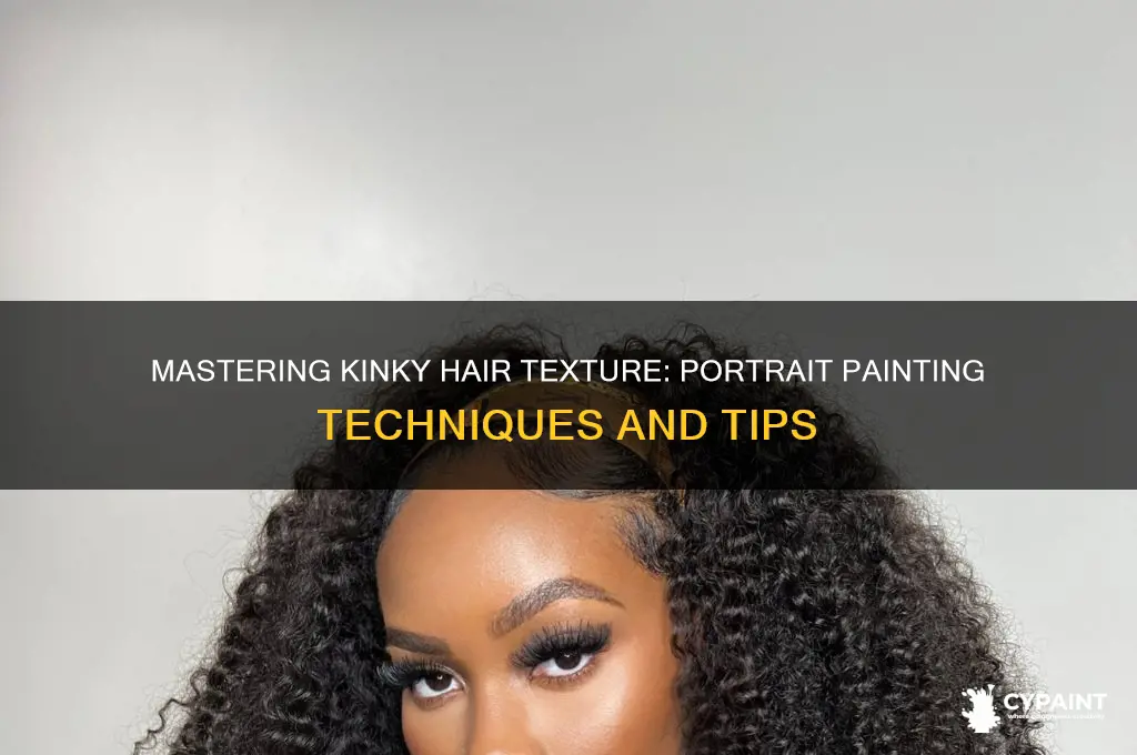 how to paint kinky hair in portrait