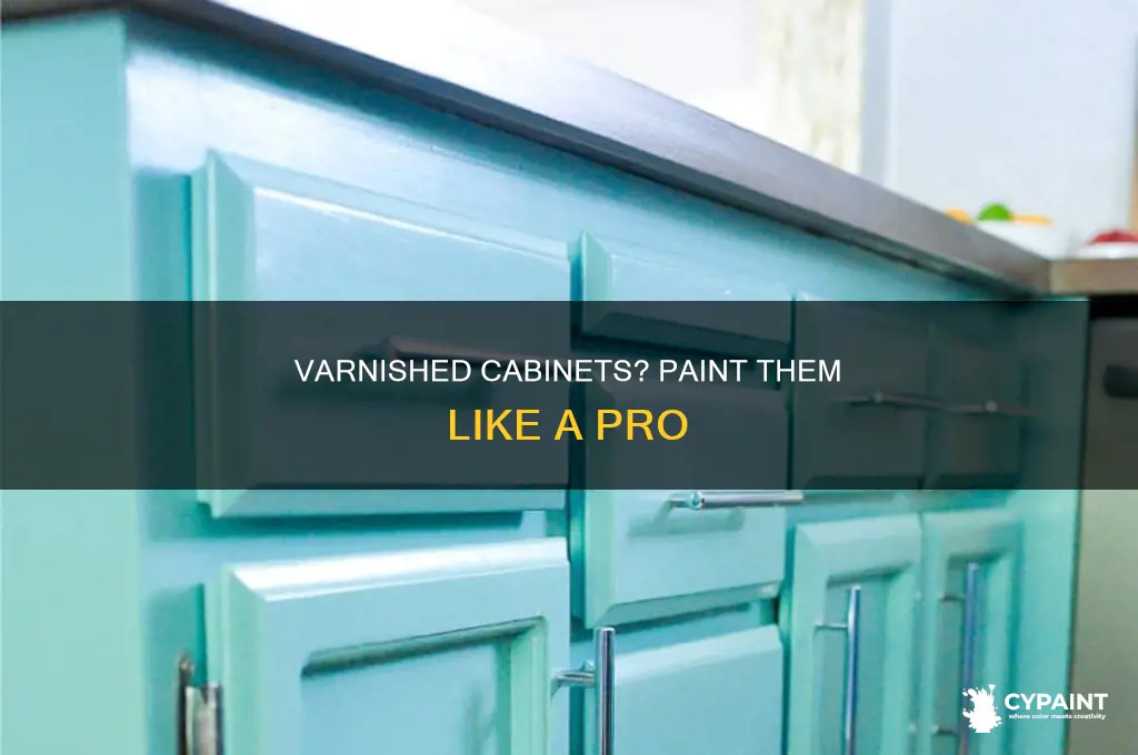 how to paint kitchen cabinents with varnish on them