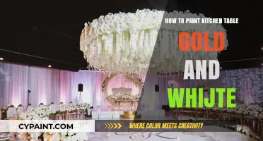 Transform Your Kitchen Table with Gold and White Paint
