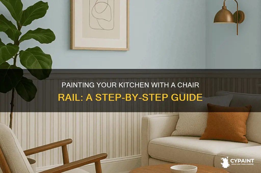 how to paint kitchen with chair rail