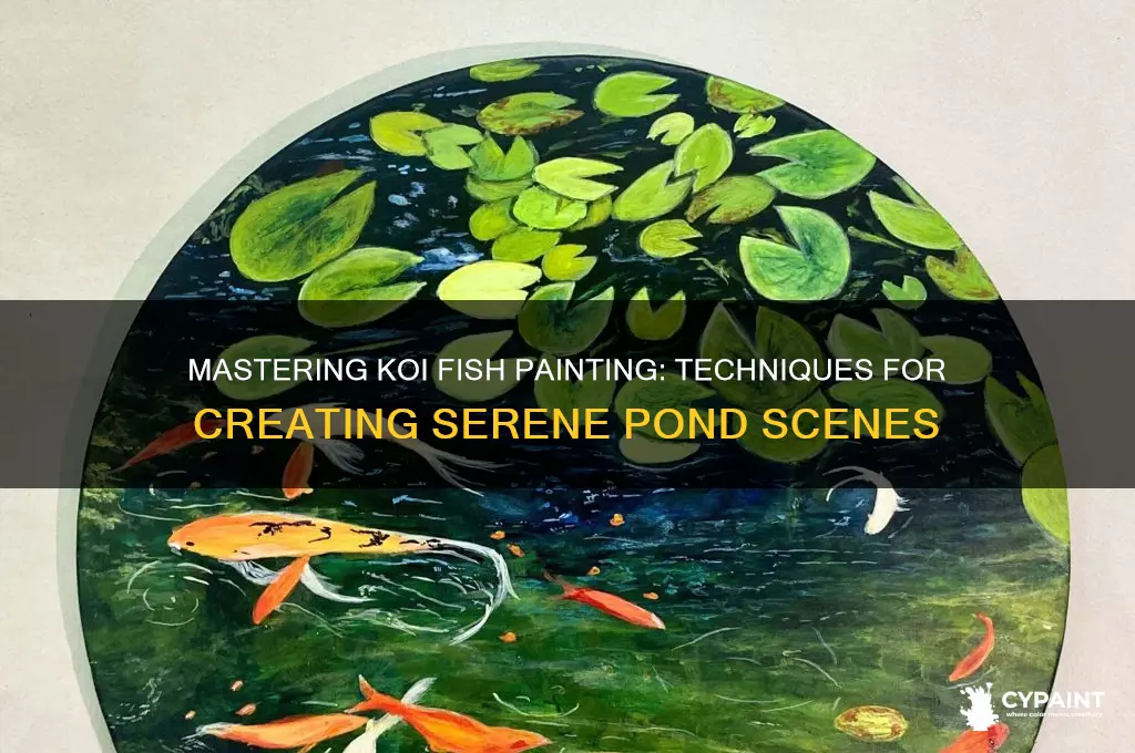 how to paint koi fish in pond