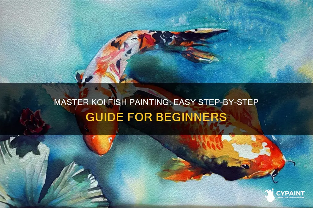 how to paint koi fish step by step